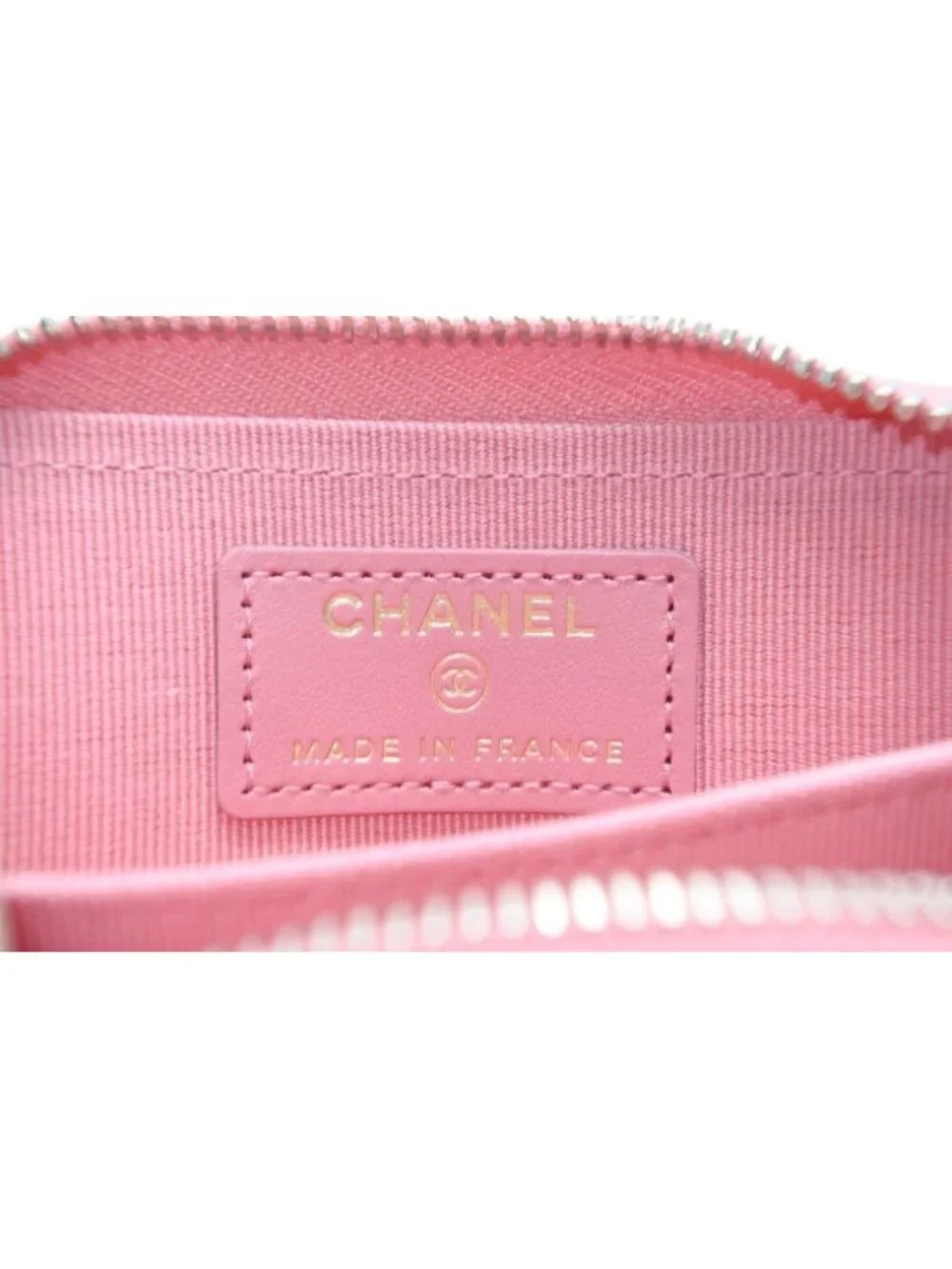 Chanel Boy Zip Coin Purse Stand CC Logo Caviar Leather